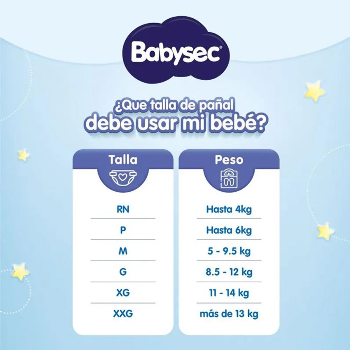 BABYSEC - Pañal Babysec Premium XG 54