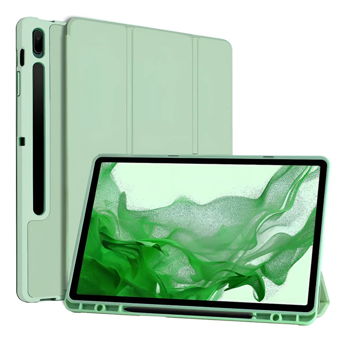 GENERICO - Carcasa Funda Para Samsung Galaxy Tab S10 Fe / S9 Fe 11 Verde Claro