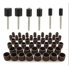 GENERICO - Set Lijas Para Dremel O Minitorno Con Adaptadores 51 Pcs