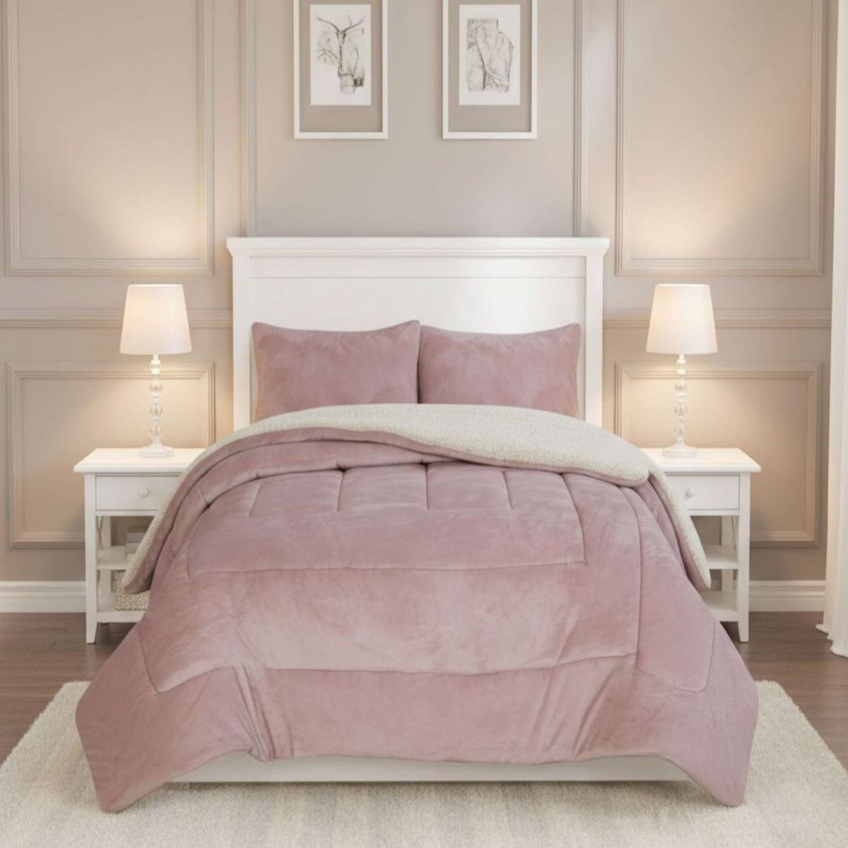 GENERICO - Cubrecama Premium Plush y Chiporro - Invierno King