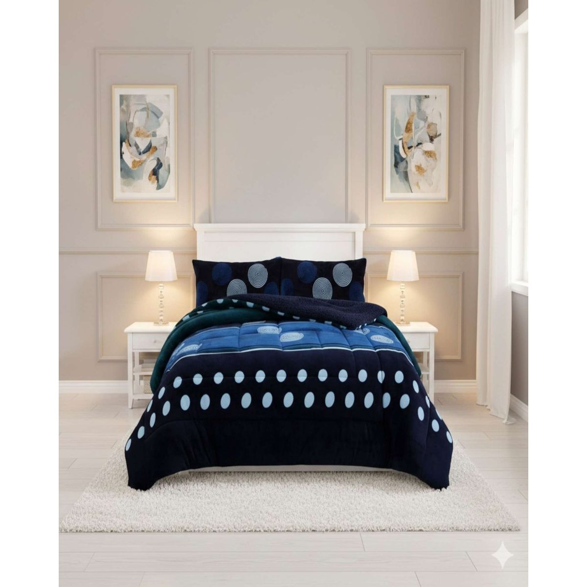 GENERICO - Cubrecama Premium Plush y Chiporro - Invierno King