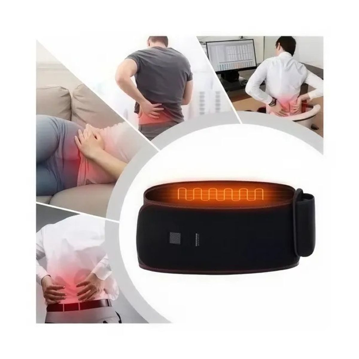 MOVI - Faja Lumbar alivia con Calor- Con bolsillo para compresas de frío