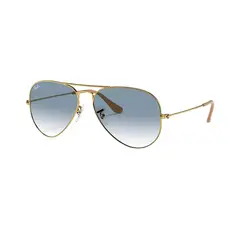 RAY BAN - Anteojos de Sol Aviadores Gradient - Polished Arista GoldLight Blue