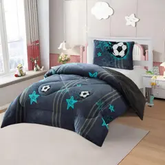 GENERICO - Cobertor Plush Liso 1.5 Plazas Con Chiporro 1 Funda Almohada - Multicolor - 1,5 Plazas