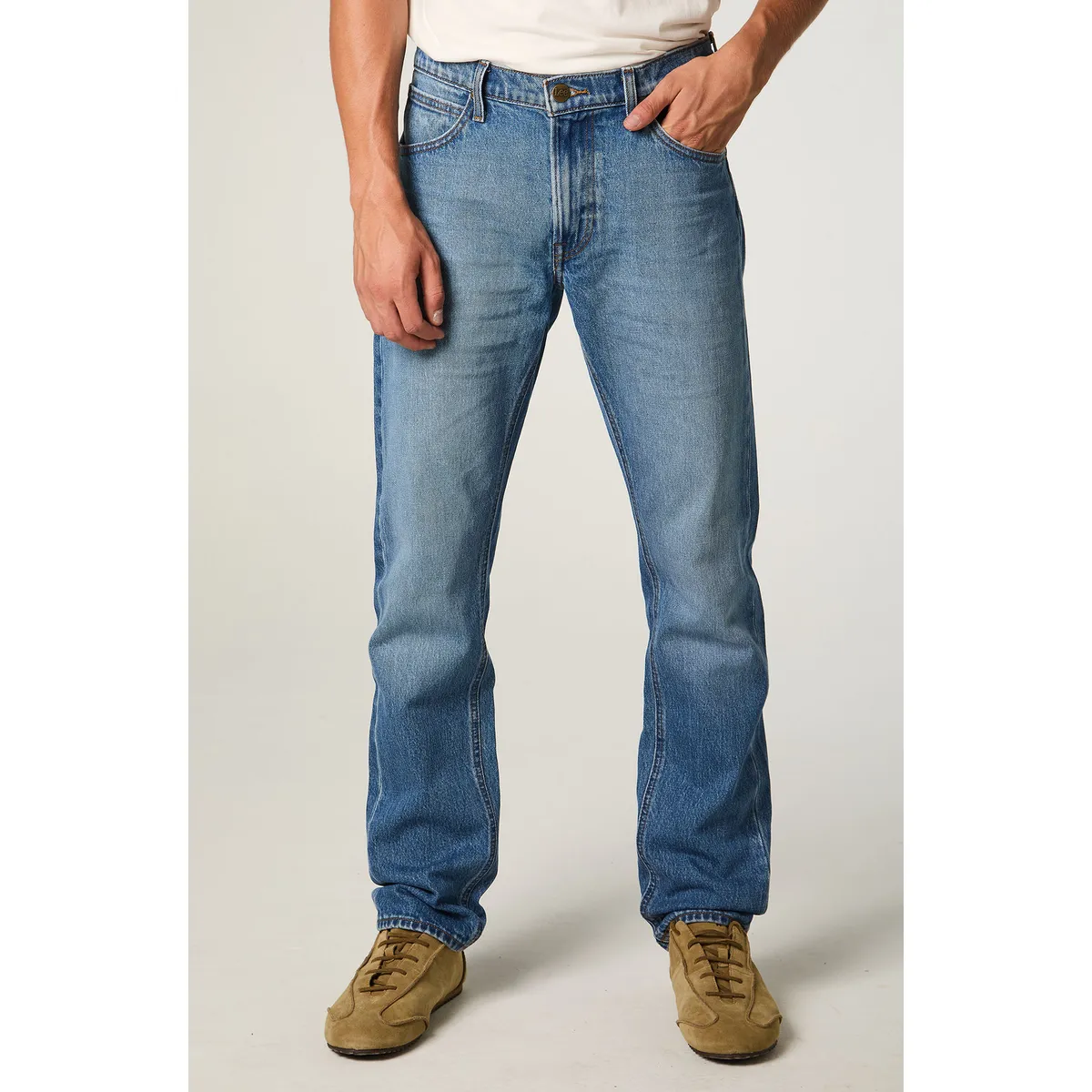 LEE - Jeans Hombre Straight Tiro Medio Azul Daren