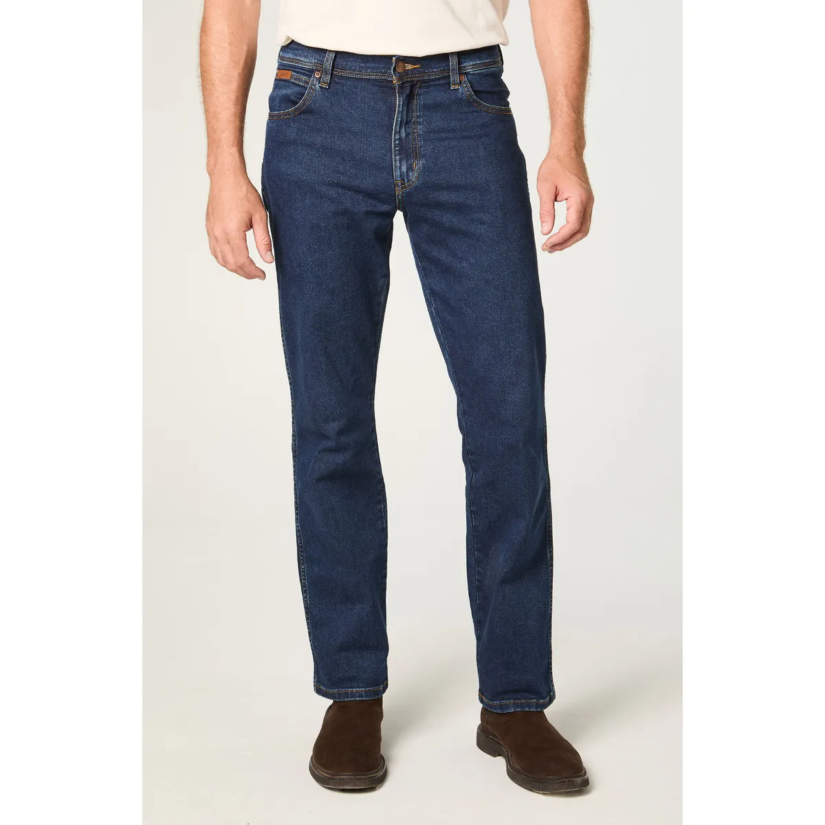 WRANGLER - Jeans Hombre Texas Straight Tiro Alto Azul