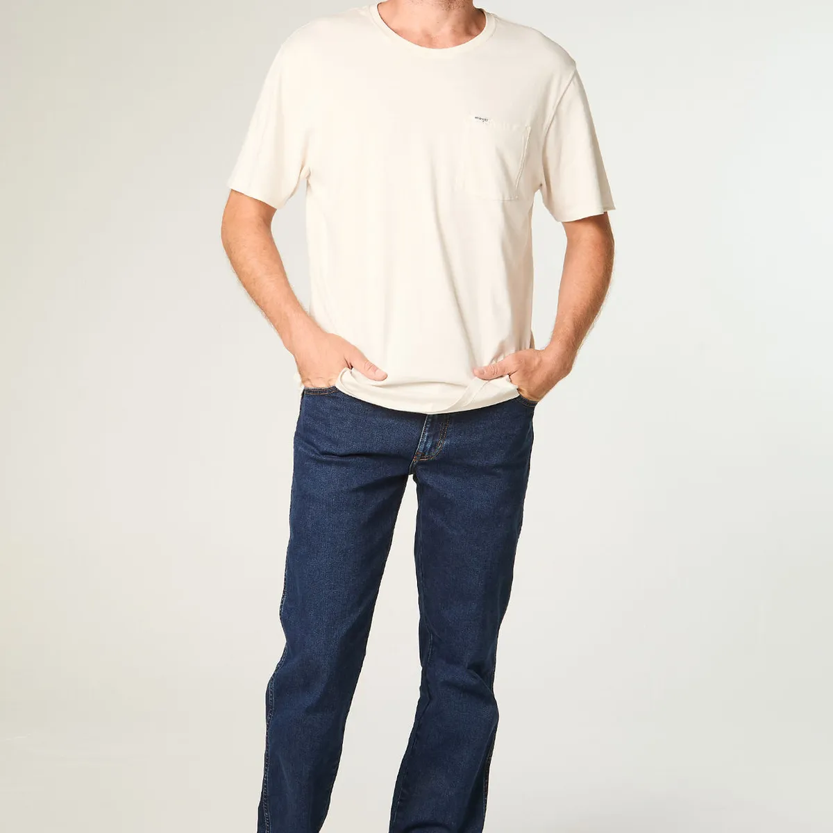 WRANGLER - Jeans Hombre Texas Straight Tiro Alto Azul