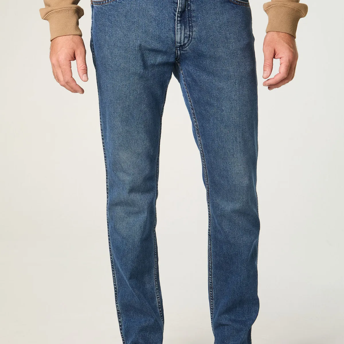 WRANGLER - Jeans Hombre Greensboro Straight Tiro Medio Azul Medio