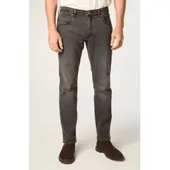 WRANGLER - Jeans Hombre Greensboro Straight Tiro Medio Gris