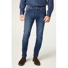 WRANGLER - Jeans Hombre Larston Slim Tiro Medio Azul