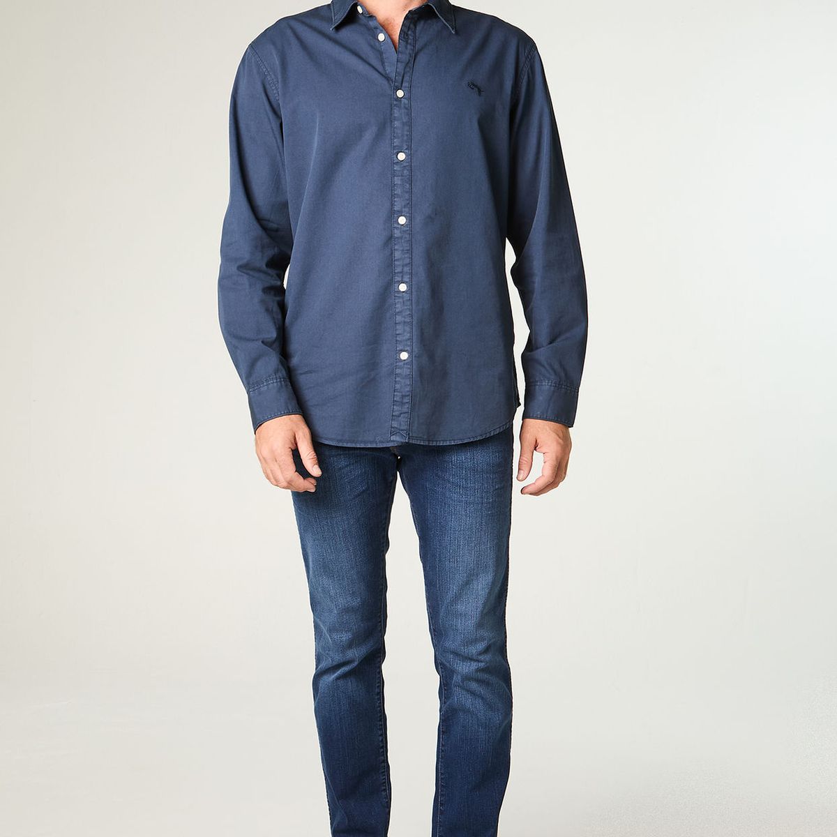WRANGLER - Jeans Hombre Larston Slim Tiro Medio Azul