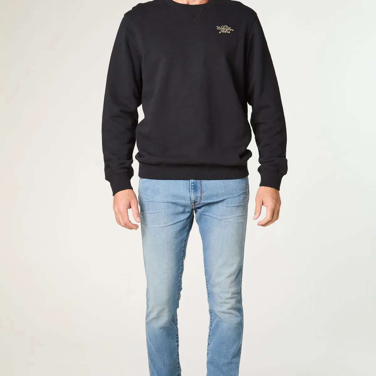 WRANGLER - Jeans Hombre Larston Slim Tiro Medio Azul Claro