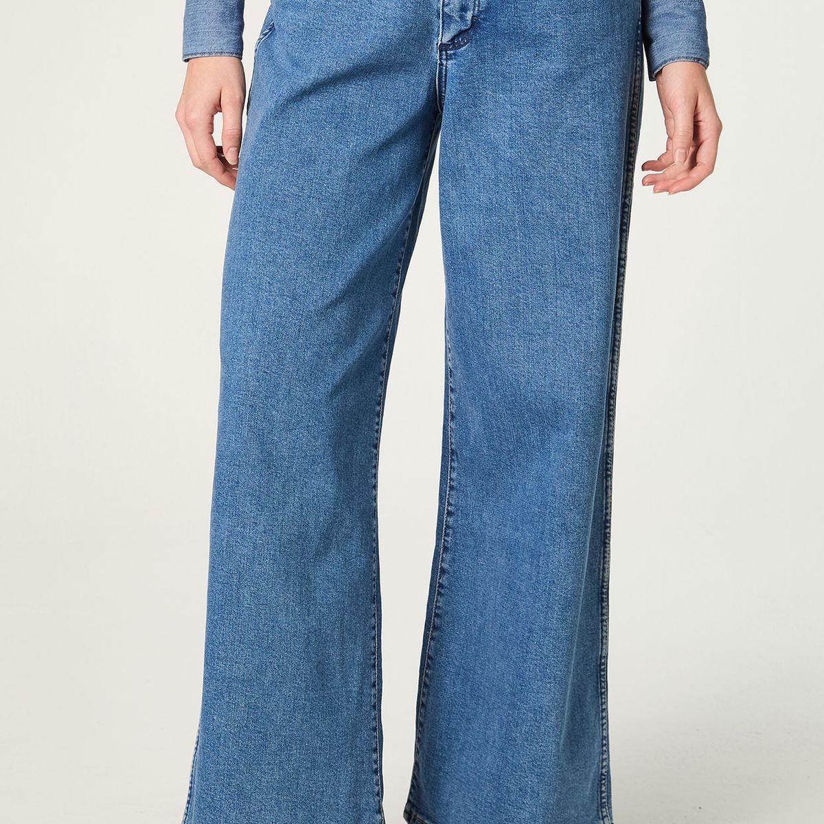 WRANGLER - Jeans Mujer 5 Pocket Trouser Relaxed Azul