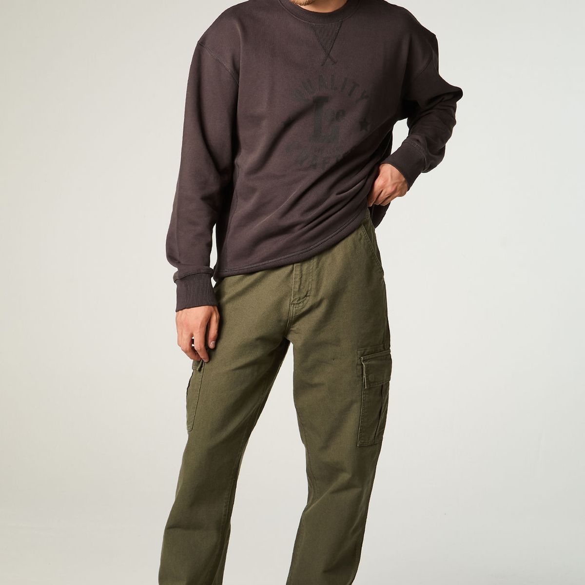LEE - Pantalon Hombre Cargo Verde Relaxed