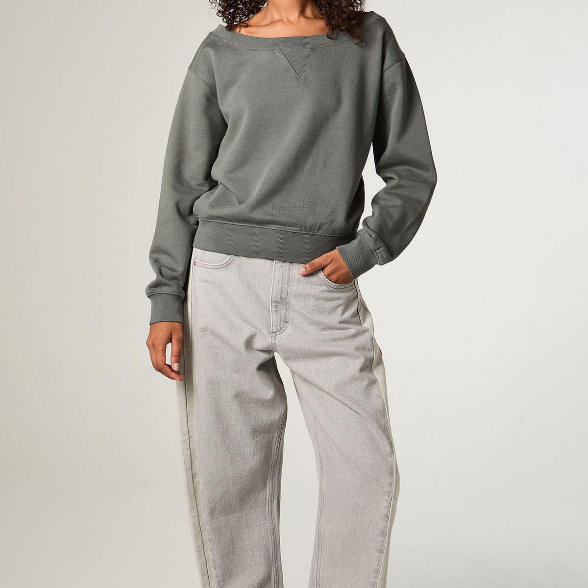 LEE - Jeans Mujer Barrel Gris Mr Loose