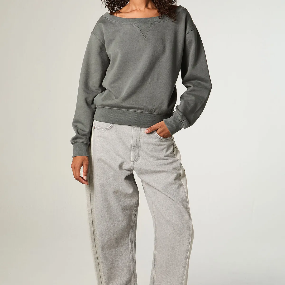 LEE - Jeans Mujer Barrel Gris Mr Loose