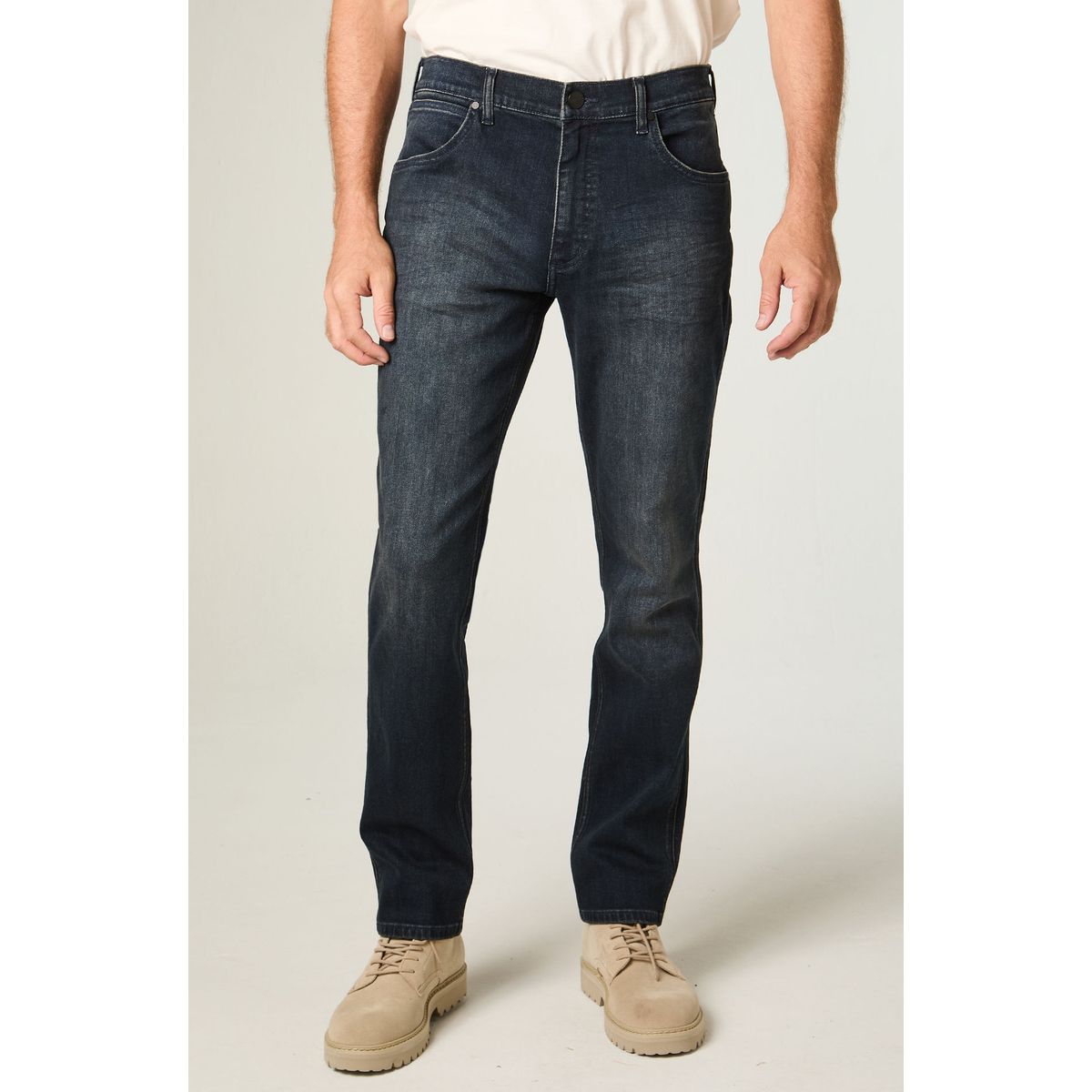 WRANGLER - Jeans Hombre Greensboro Straight Tiro Medio Azul