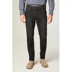 WRANGLER - Jeans Hombre Greensboro Straight Tiro Medio Negro
