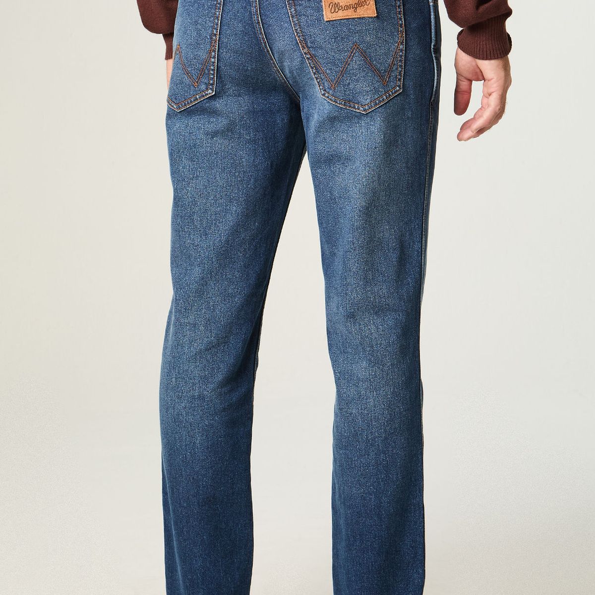 WRANGLER - Jeans Hombre Greensboro Straight Tiro Medio Azul