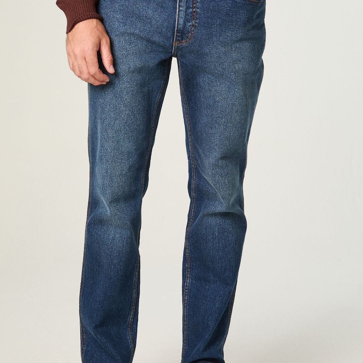 WRANGLER - Jeans Hombre Greensboro Straight Tiro Medio Azul