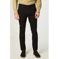 WRANGLER - Jeans Hombre Larston Slim Tiro Medio Negro