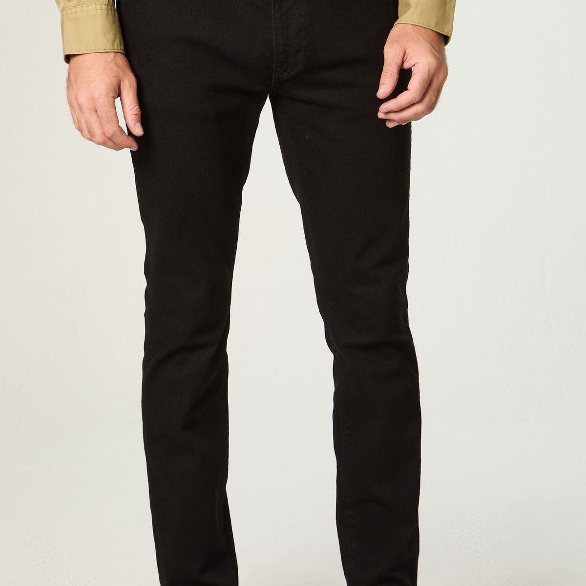 WRANGLER - Jeans Hombre Larston Slim Tiro Medio Negro