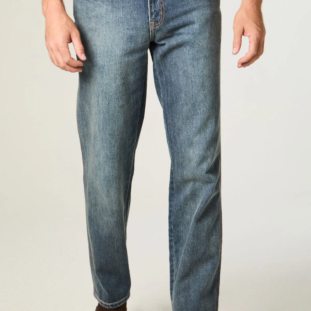 WRANGLER - Jeans Hombre Texas Straight Tiro Alto Azul