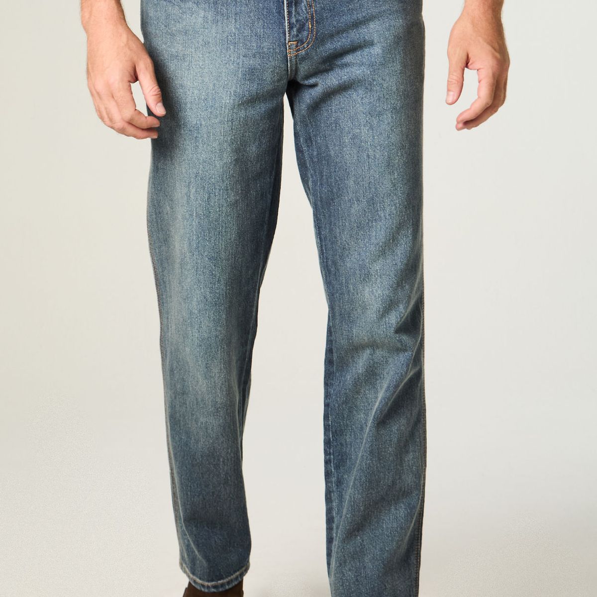 WRANGLER - Jeans Hombre Texas Straight Tiro Alto Azul