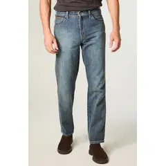 WRANGLER - Jeans Hombre Texas Straight Tiro Alto Azul