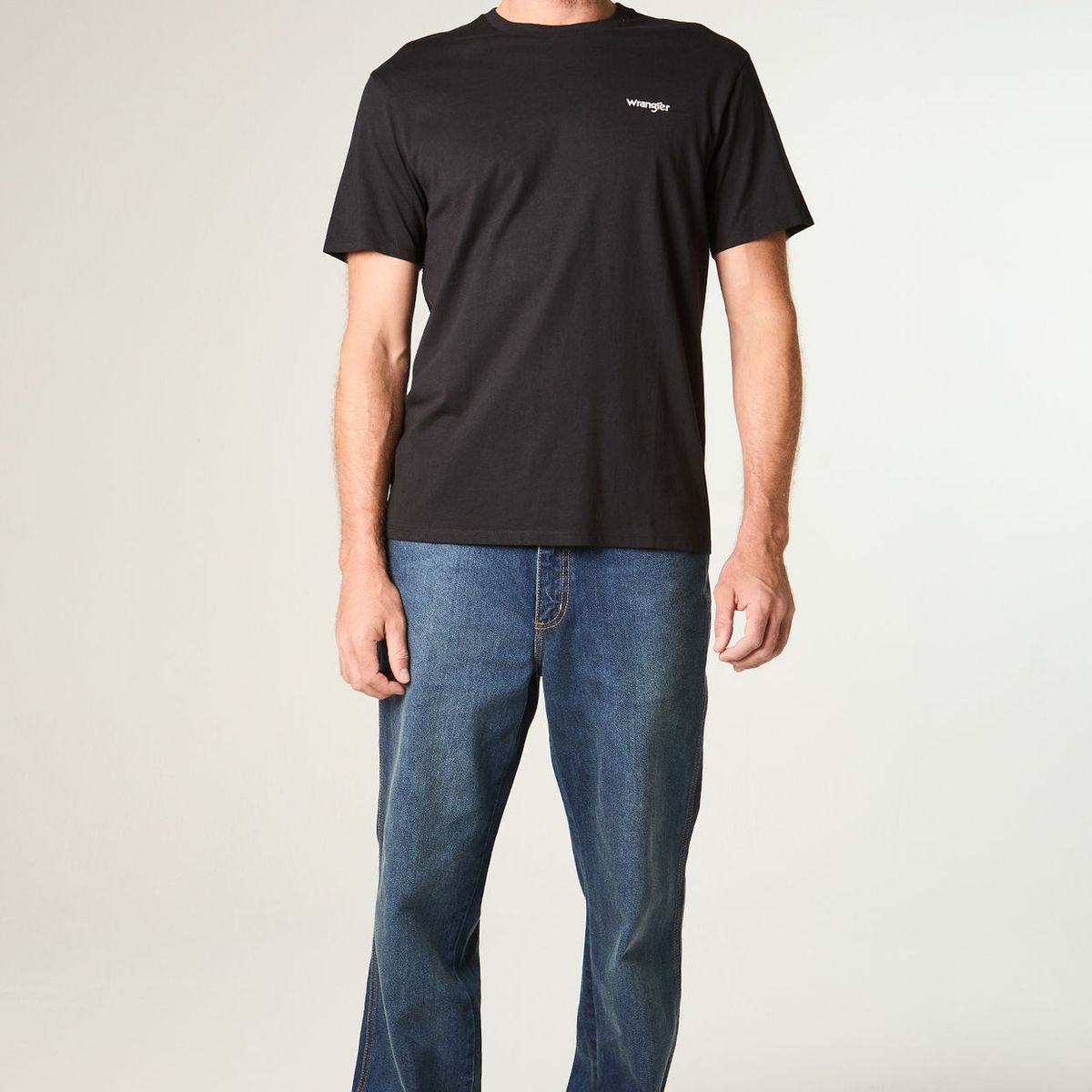 WRANGLER - Jeans Hombre Frontier Relax Straight Tiro Medio Azul