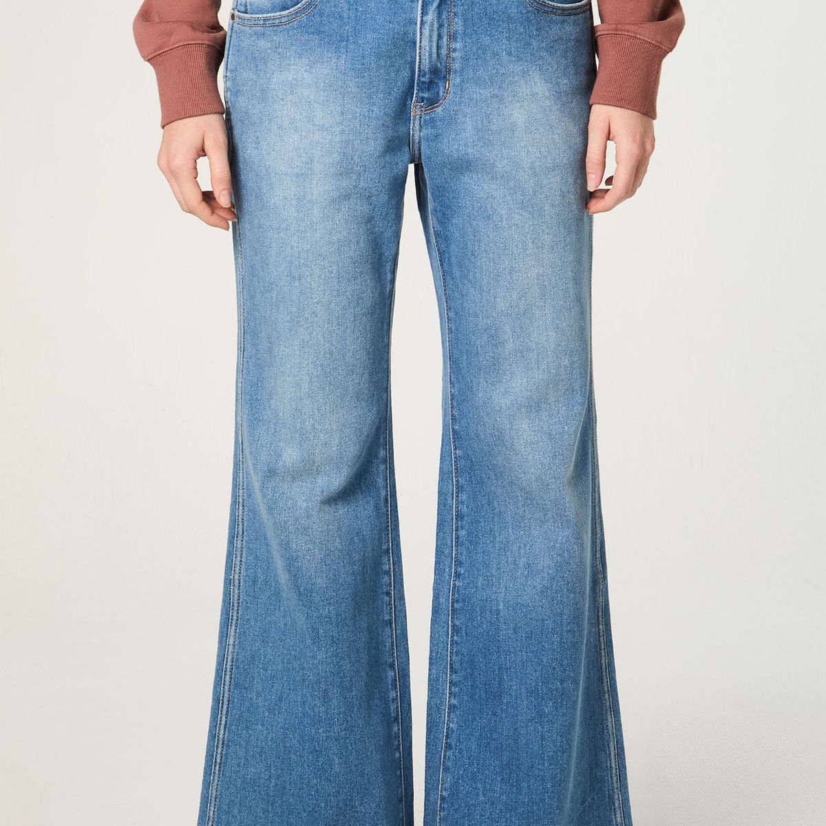 WRANGLER - Jeans Mujer Flare 70 Flare Tiro Alto Azul