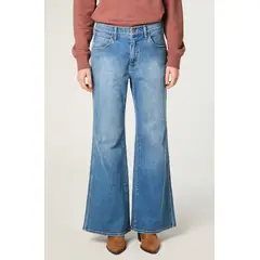WRANGLER - Jeans Mujer Flare 70 Flare Tiro Alto Azul
