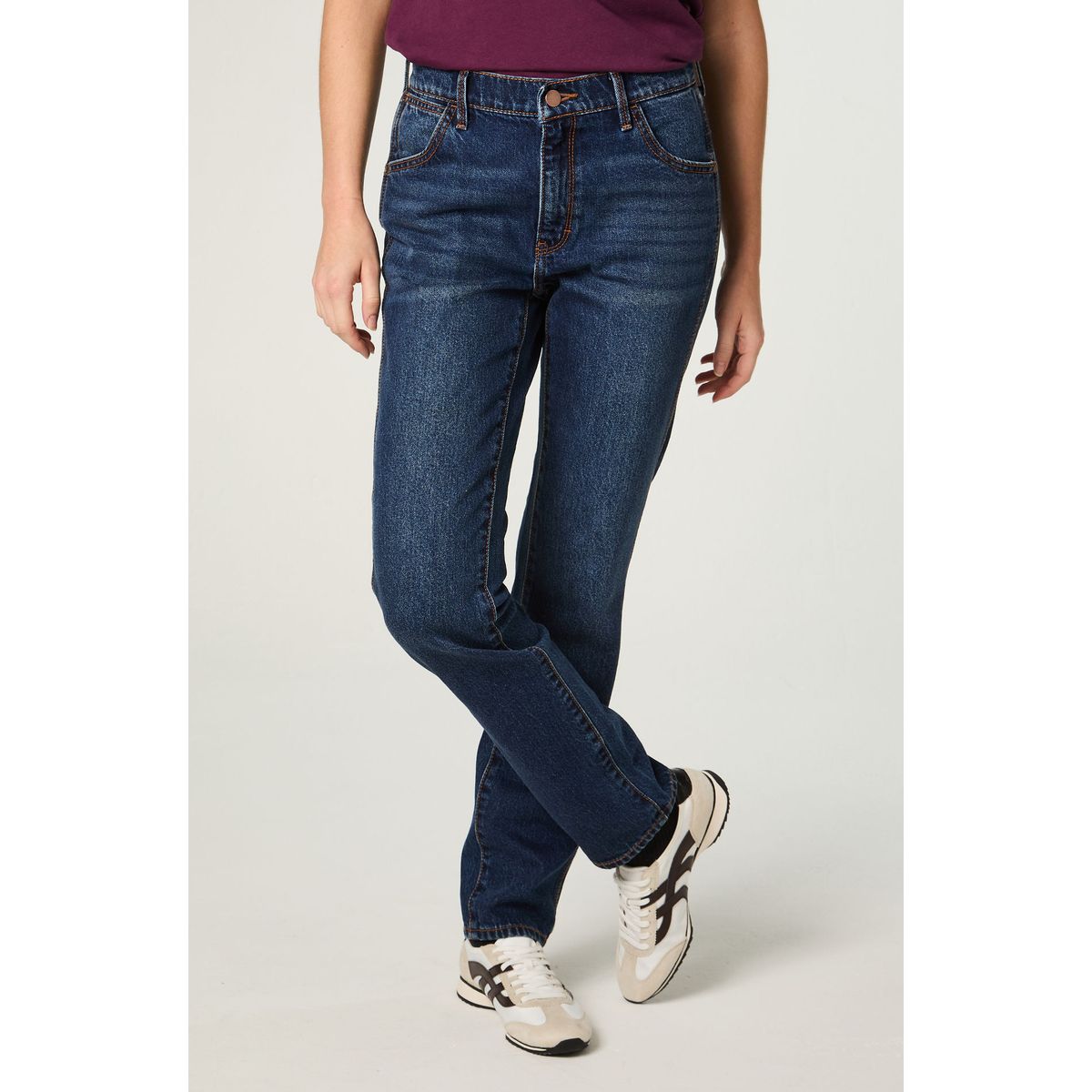 WRANGLER - Jeans Mujer Piper Slim Tiro Medio Azul