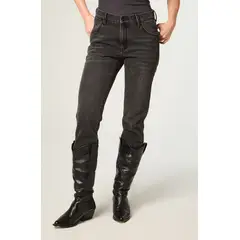 WRANGLER - Jeans Mujer Piper Slim Tiro Medio Negro