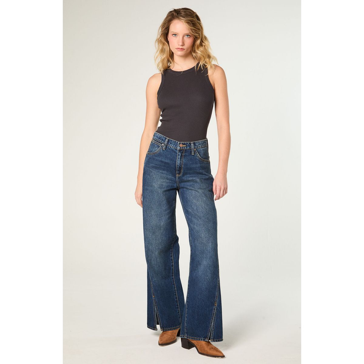 WRANGLER - Jeans Mujer Loose Spat Jean Relaxed Mid Rise Azul