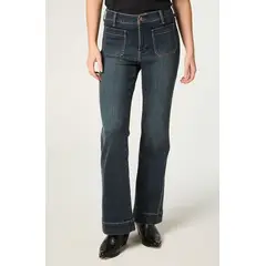 WRANGLER - Jeans Mujer Retro Boot Cut Mid Rise Azul Oscuro