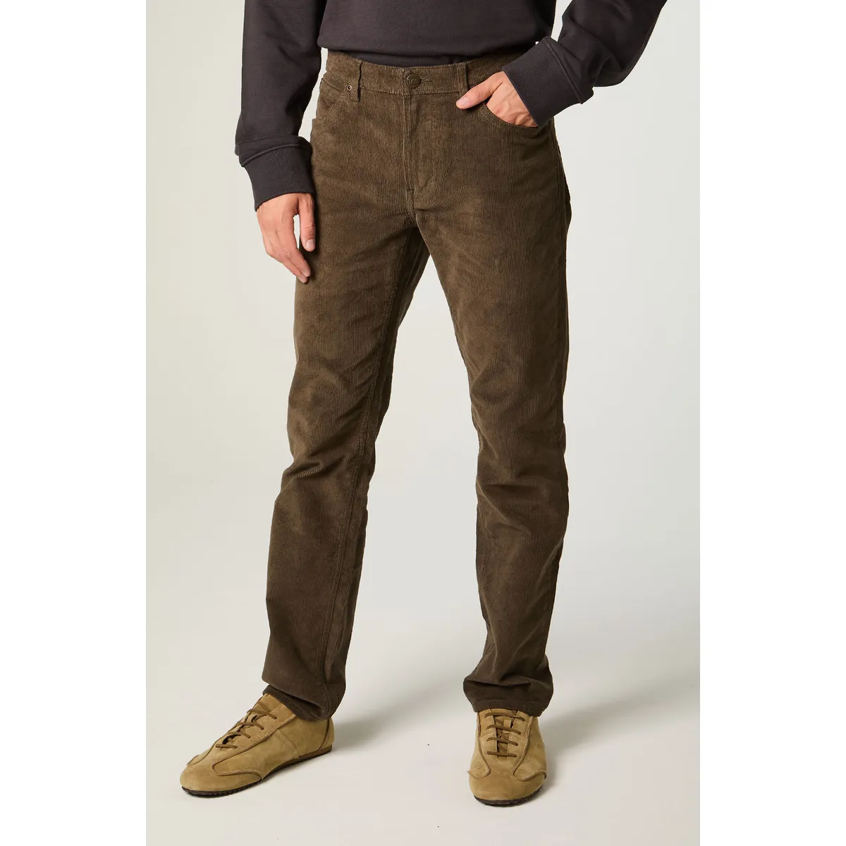 LEE - Pantalon Hombre Regular Verde Militar Daren Cotele