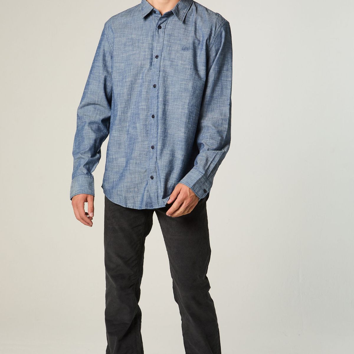 LEE - Pantalon Hombre Regular Gris Daren Cotele