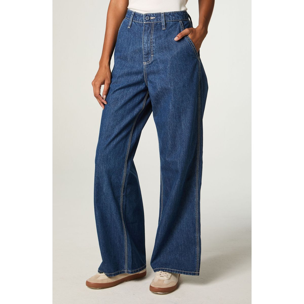 LEE - Jeans Mujer Straight Azul Baby A Line
