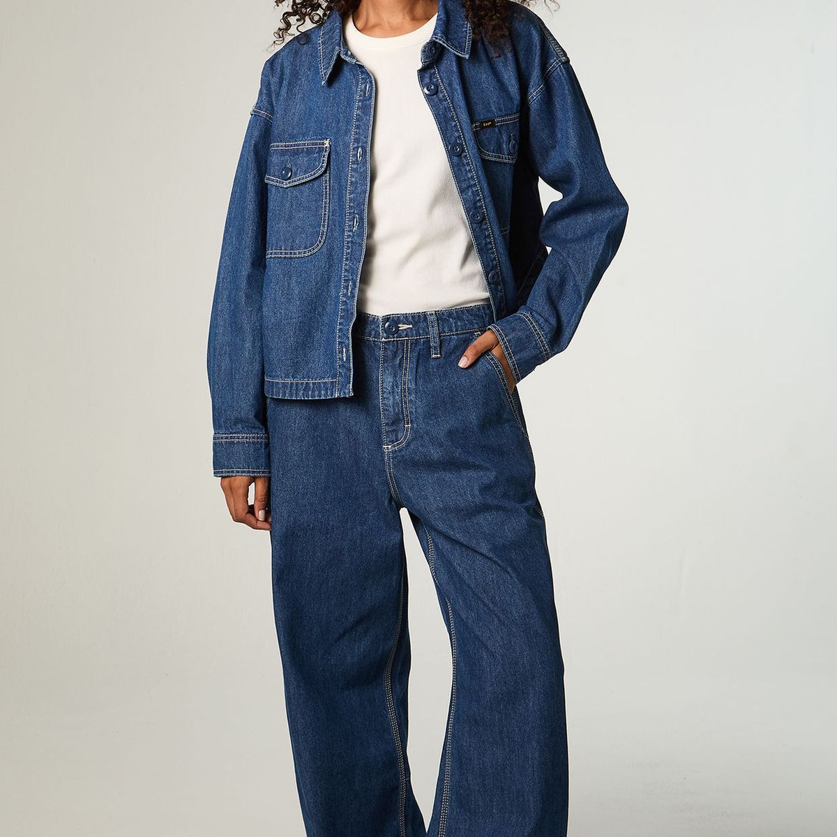 LEE - Jeans Mujer Straight Azul Baby A Line