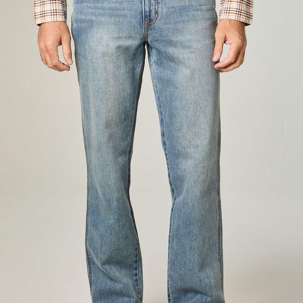 WRANGLER - Jeans Hombre Texas Straight Tiro Alto Azul
