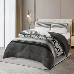 GENERICO - Plumon Plush Liso Con Chiporro 1.5 Plazas + 1 Funda Almohada - Multicolor - 1,5 Plazas