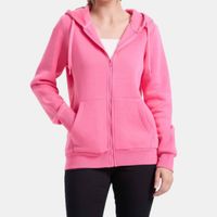 Polerón Con Cierre Mujer Bolsillo Interior Forro Polar Con Gorro Z-05