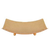 Bandeja metalica dorada 25x25x5 cm. Dorado