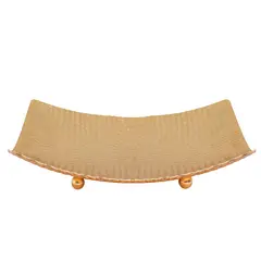 VGO - Bandeja metalica dorada 25x25x5 cm. Dorado