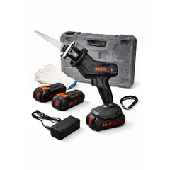 GENERICO - Sierra Eléctrica Inalámbrica Sable Recíproca Con 2 Baterías osmao