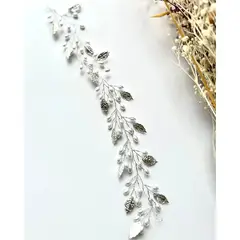 MI PLACARD - Tocado de Novia Myra Plateado
