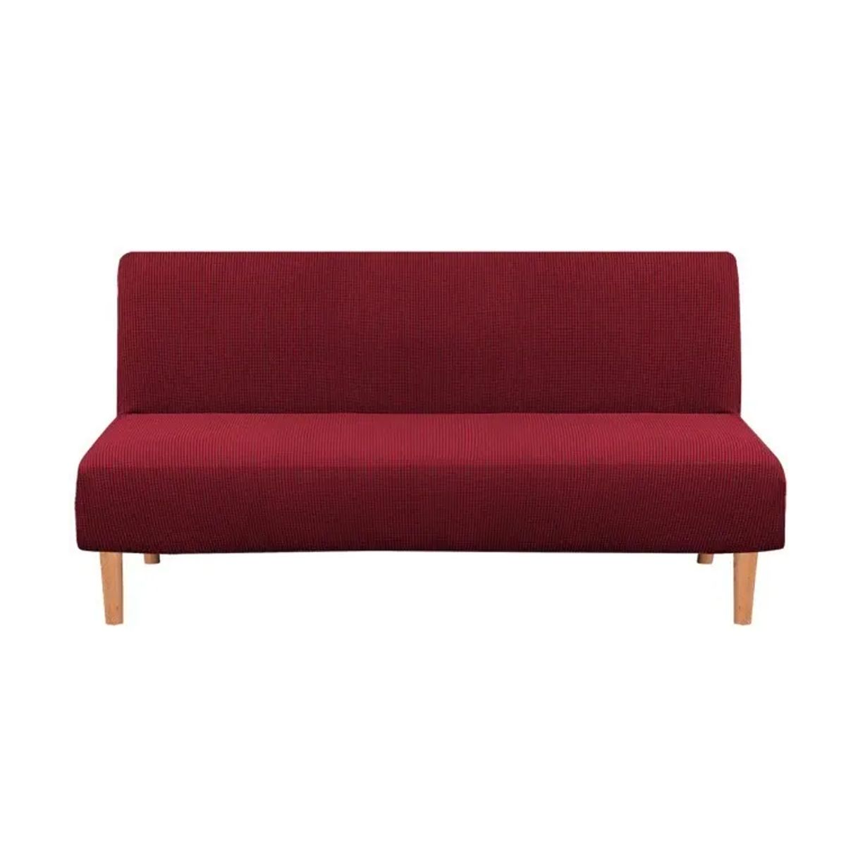 GENERICO - Funda Para Futón Sofa Tela Gruesa Textura Colores Sillon Vinotinto