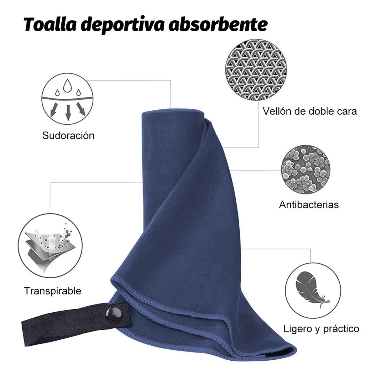 GENERICO - Toalla de Viaje De Microfibra De Secado Rápido, 3 Pcs