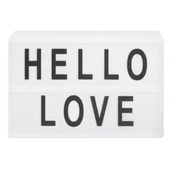 VGO - Pizarra Led Light box con Letras Pvc - 2 lineas 16x21 cm